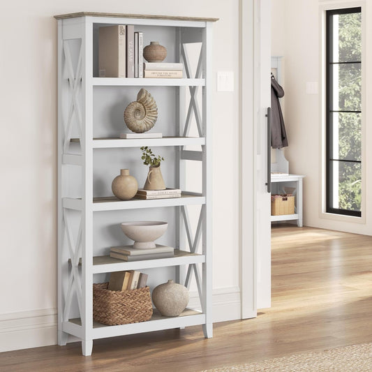 5-Shelf 66-Inch H Bookcase