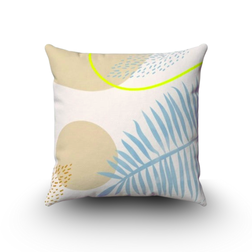 Blue Leaf Cushion