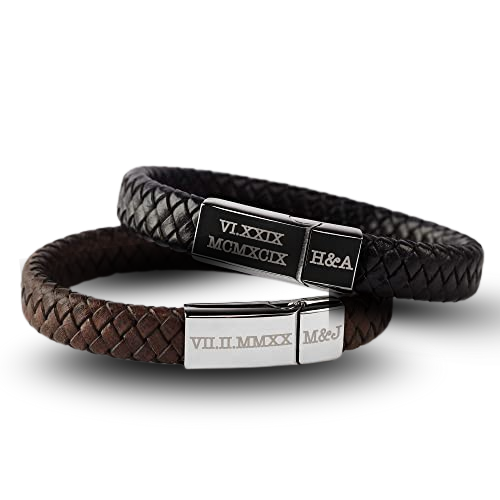 Men's leather bracelet