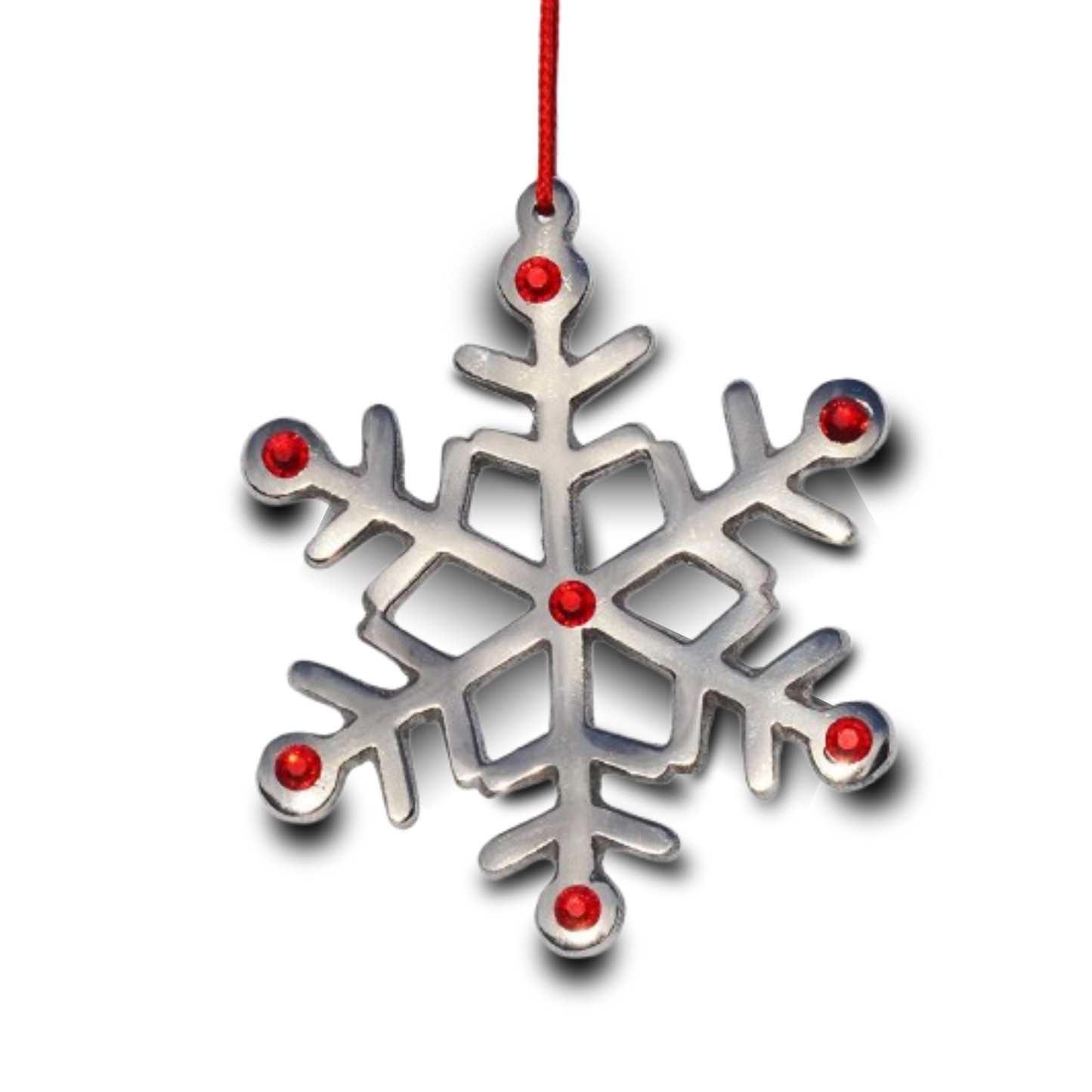 Set of 8 Christmas ornaments in the shape of snowflakes