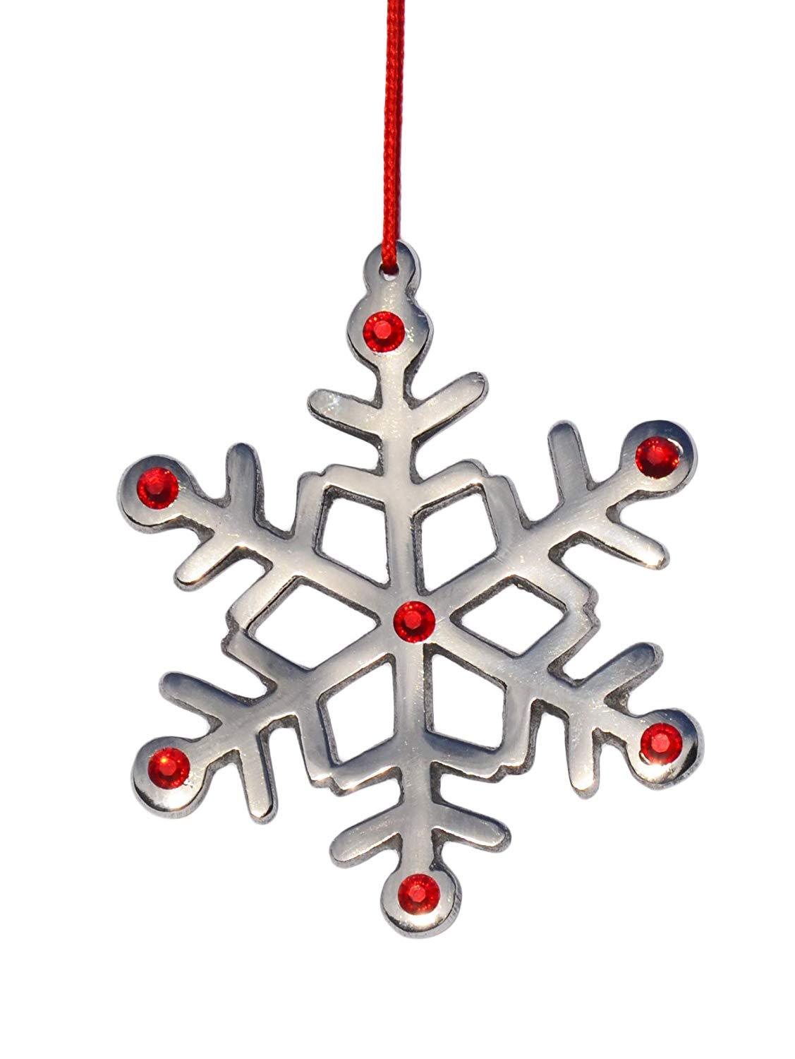 Set of 8 Christmas ornaments in the shape of snowflakes